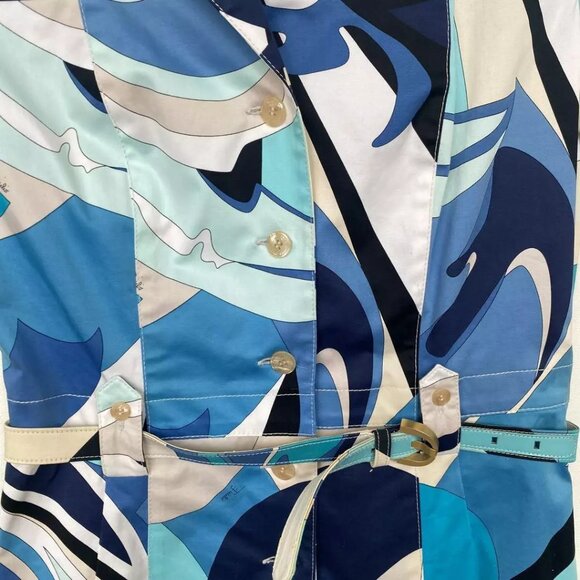 Emilio Pucci Shirt Dress Blue - Picture 4 of 5